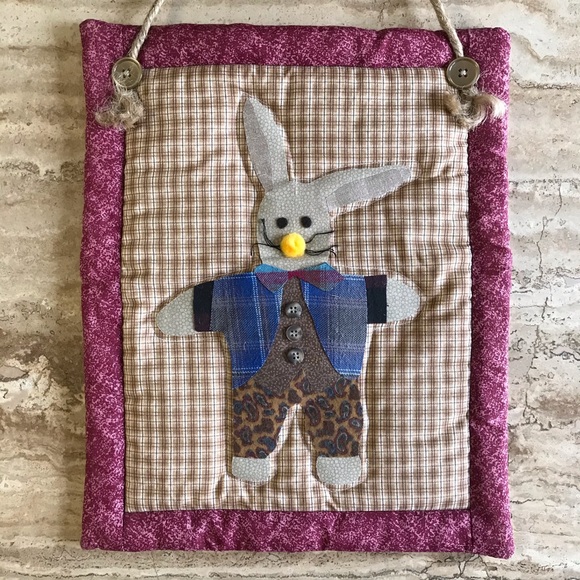 Rabbit / Bunny Handmade Wall Hanging - Picture 2 of 6